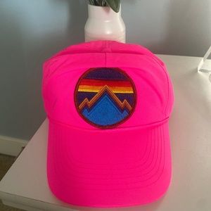 NWT ALL SEASONS - VINTAGE NYLON TRUCKER HAT NEON PINK